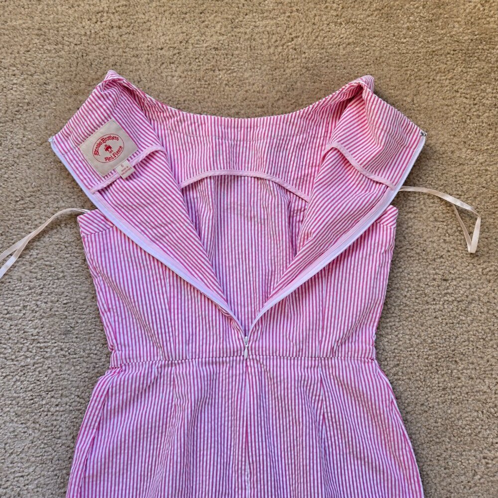 NWOT Brooks Brothers Pink Seersucker Dress - Picture 8 of 10